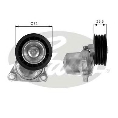 GATES t38408 -  Натяжной ролик, поликлиновой  ремень