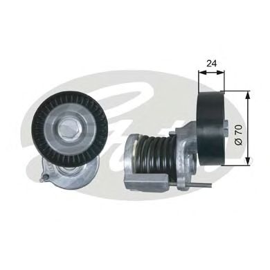 GATES t38427 -  Натяжной ролик, поликлиновой  ремень