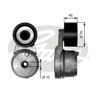 GATES t38540 -  Натяжитель ремня, клиновой зубча