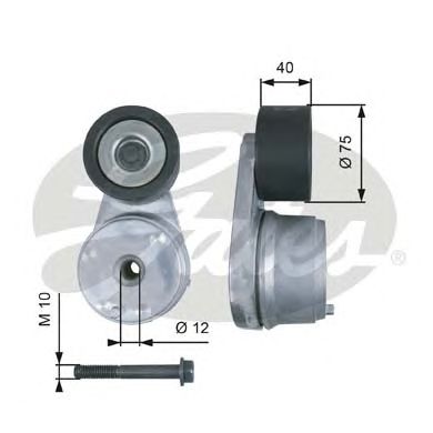 GATES t38564 - Натяжитель ремня, клиновой зубча