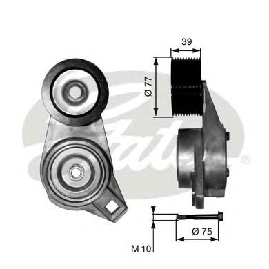 GATES t38581 - Натяжитель ремня, клиновой зубча
