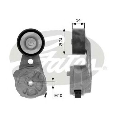 GATES t38601 -  Натяжитель ремня, клиновой зубча