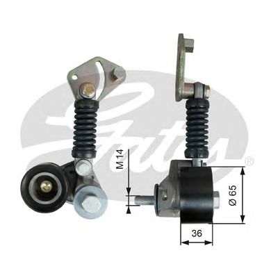 GATES t38603 - Натяжитель ремня, клиновой зубча