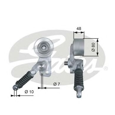 GATES t38604 -  Натяжитель ремня, клиновой зубча