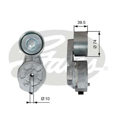 GATES t38707 -  Натяжитель ремня, клиновой зубча