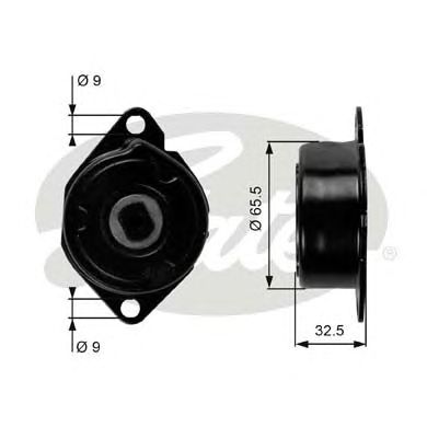 GATES t39039 - Натяжной ролик, поликлиновой ремень