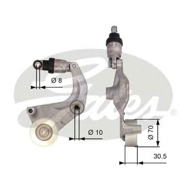 GATES t39110 -  Натяжная планка, поликлиновой ремень