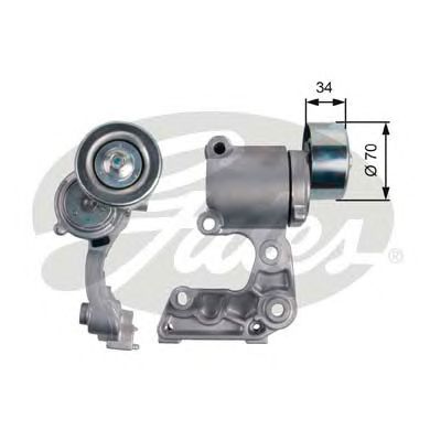 GATES t39140 -  Натяжной ролик, поликлиновой  ремень