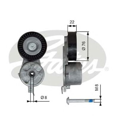 GATES t39141 -  Натяжной ролик, поликлиновой  ремень