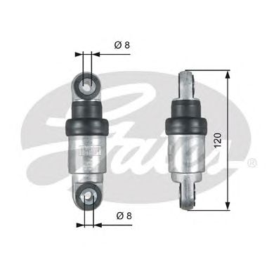 GATES t39215 -  Амортизатор, поликлиновой ремень