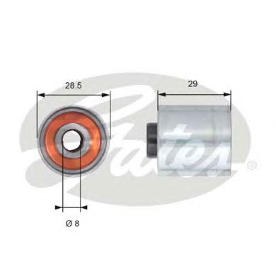 GATES t42148 -  Паразитный / Ведущий ролик, зубчатый ремень