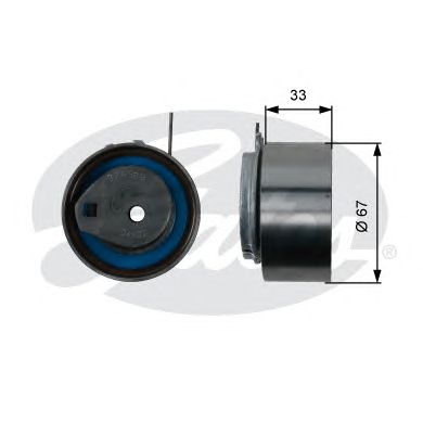 GATES t43008 -  Натяжной ролик, ремень ГРМ