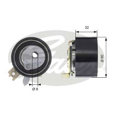 GATES t43014 -  Натяжной ролик, ремень ГРМ