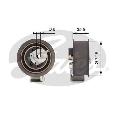 GATES t43020 -  Натяжной ролик, ремень ГРМ