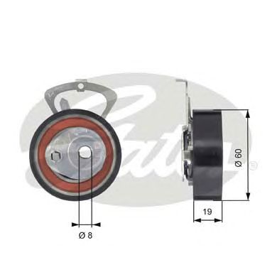 GATES t43140 -  Натяжной ролик, ремень ГРМ