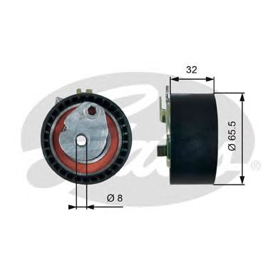 GATES t43238 -  Натяжной ролик, ремень ГРМ