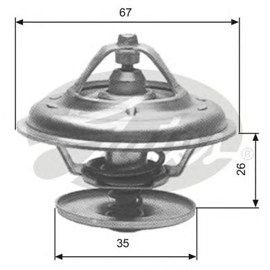 GATES th11680g1 -  Термостат, охлаждающая жидкость