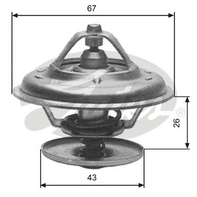 GATES th13380g1 -  Термостат, охлаждающая жидкость