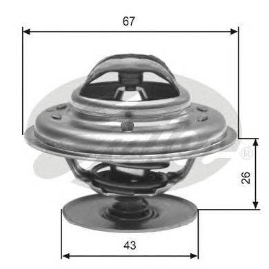 GATES th13480g1 -  Термостат, охлаждающая жидкость