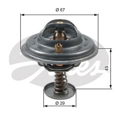 GATES th27680g1 -  Термостат, охлаждающая жидкость