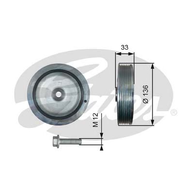 GATES tvd1008a -  TVD1008A DA TORS VIBR. DAMPER