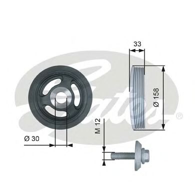 GATES tvd1061a -  TVD1061A DA TORS VIBR. DAMPER