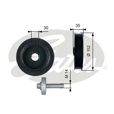 GATES tvd1127a -  ДЕМПФЕРЫ КОЛЕНЧАТОГО ВАЛА GATES TVD1127A