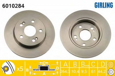 GIRLING 6010284 -  Тормозной диск