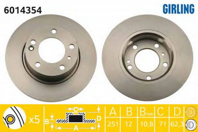 GIRLING 6014354 -  Тормозной диск