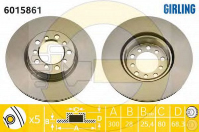GIRLING 6015861 -  Тормозной диск