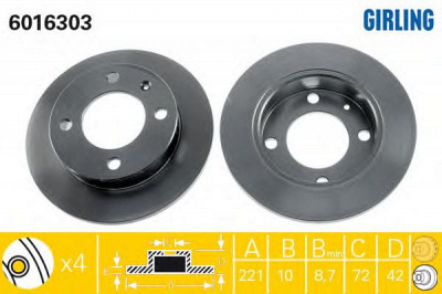 GIRLING 6016303 -  Тормозной диск