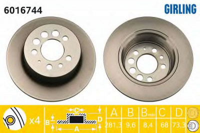 GIRLING 6016744 -  Тормозной диск
