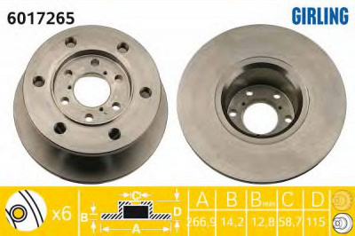 GIRLING 6017265 -  Тормозной диск