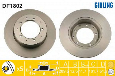GIRLING 6018024 -  Тормозной диск
