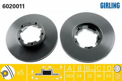 GIRLING 6020011 -  Тормозной диск