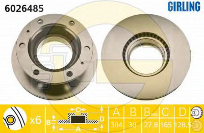 GIRLING 6026485 -  Тормозной диск