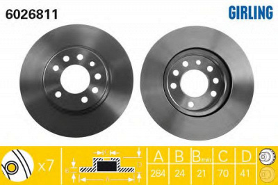 GIRLING 6026811 -  Тормозной диск