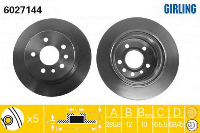 GIRLING 6027144 -  Тормозной диск