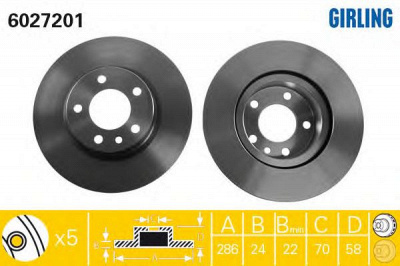 GIRLING 6027201 -  Тормозной диск