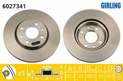 GIRLING 6027341 -  Тормозной диск