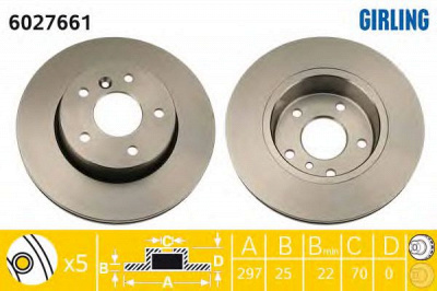GIRLING 6027661 -  Тормозной диск