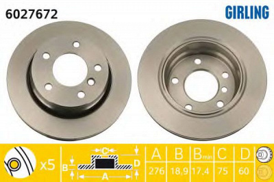 GIRLING 6027672 -  Тормозной диск