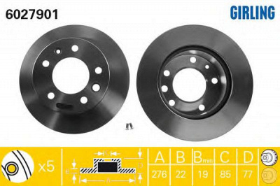 GIRLING 6027901 -  Тормозной диск