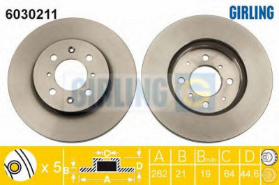 GIRLING 6030211 -  Тормозной диск