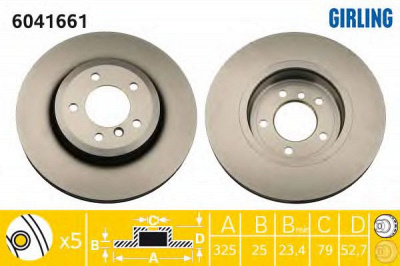 GIRLING 6041661 -  Тормозной диск
