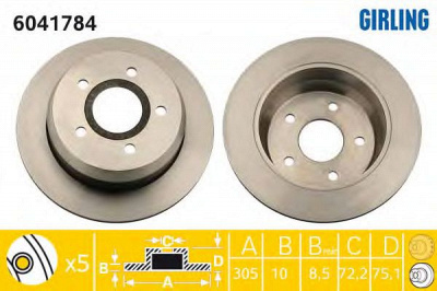 GIRLING 6041784 -  Тормозной диск