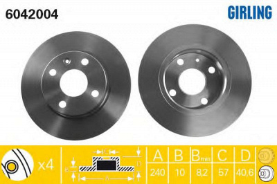 GIRLING 6042004 -  Тормозной диск