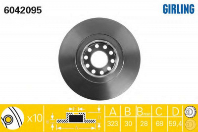 GIRLING 6042095 -  Тормозной диск