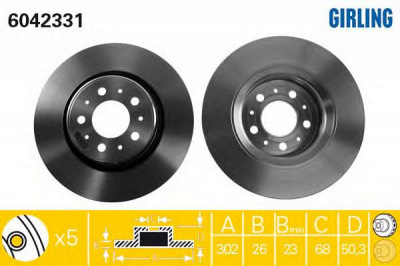 GIRLING 6042331 -  Тормозной диск