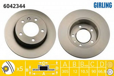 GIRLING 6042344 -  Тормозной диск
